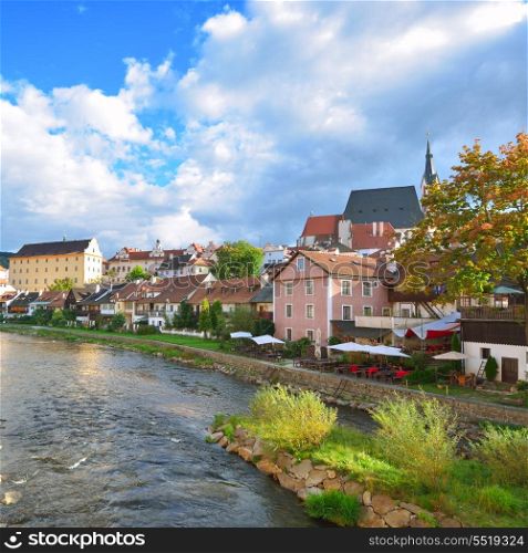 Czech Krumlov - small city in the South Bohemian Region of the Czech Republic. Cesky Crumlaw on the Vltava River