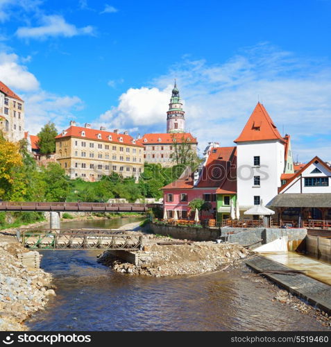 Czech Krumlov - small city in the South Bohemian Region of the Czech Republic. Cesky Crumlaw on the Vltava River