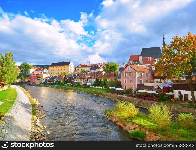 Czech Krumlov. South Bohemian Region of the Czech Republic. Cesky Crumlaw on the Vltava River