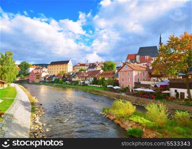 Czech Krumlov. South Bohemian Region of the Czech Republic. Cesky Crumlaw on the Vltava River