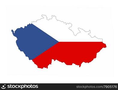 czech republic country flag map shape national symbol
