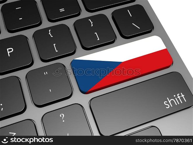 Czech Republic keyboard image with hi-res rendered artwork that could be used for any graphic design.. Czech Republic