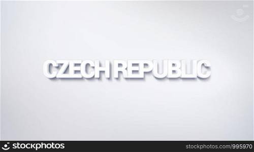 Czech Republic, text design. calligraphy. Typography poster. Usable as Wallpaper background
