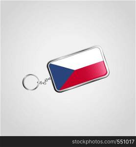 Czech Republic Vector KeyChain Design. Vector EPS10 Abstract Template background