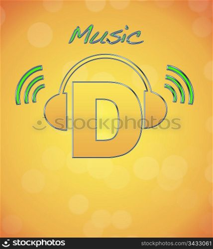 D, music logo.