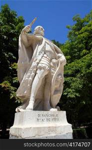 D Sancho 4 statue in Madrid at Buen Retiro park