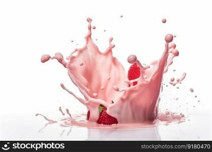 Dairy milk strawberry. Natural diet. Generate Ai. Dairy milk strawberry. Generate Ai