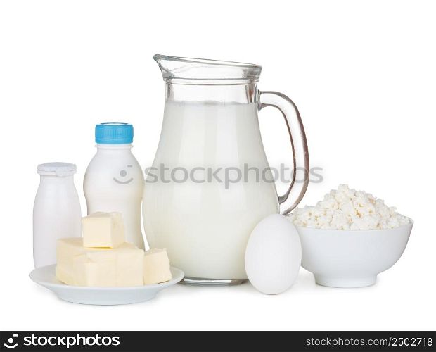 Dairy products isolated
