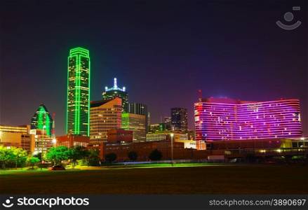 Dallas, Texas cityscape at the night time