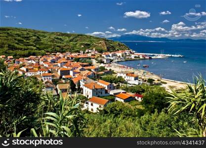Dalmatian island of Susak village and harbor, Croatia
