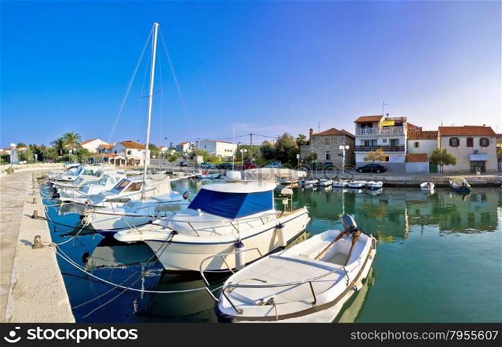 Dalmatian village of Diklo waterfront view, Zadar
