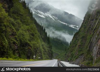 Dalton highway on Alaska