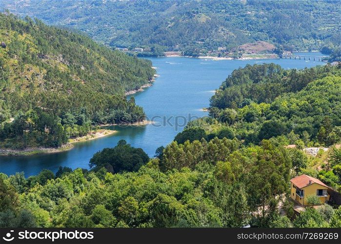 Dam at Canicada in the Geres mountain range, Portugal