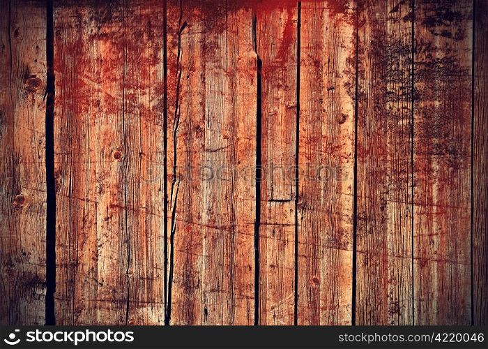 damage wooden fence background