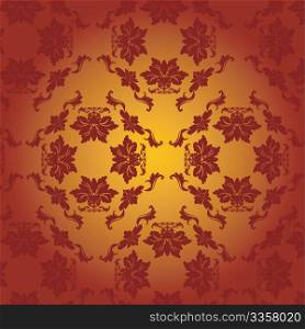 Damask, red, bright