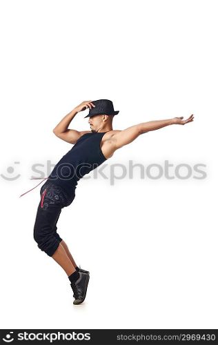 Dancer isolated on the white