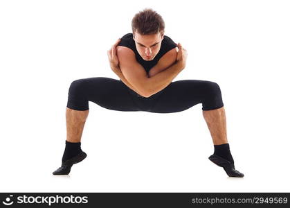 Dancer isolated on the white background