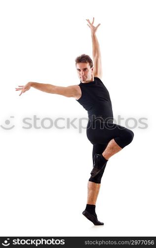 Dancer isolated on the white background