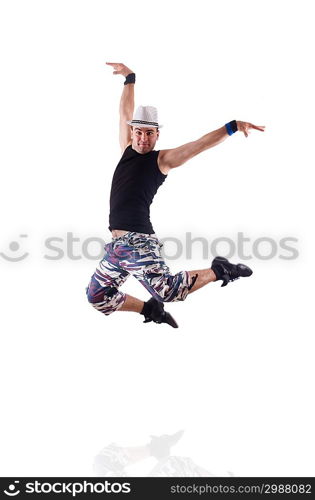 Dancer isolated on the white background