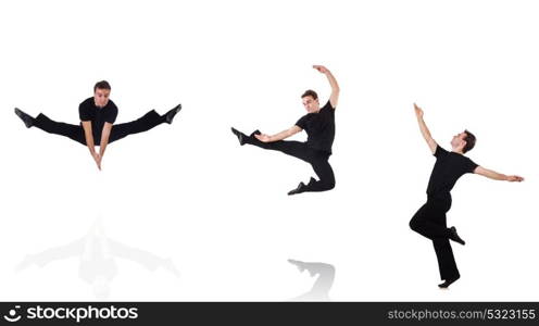 Dancer isolated on the white background