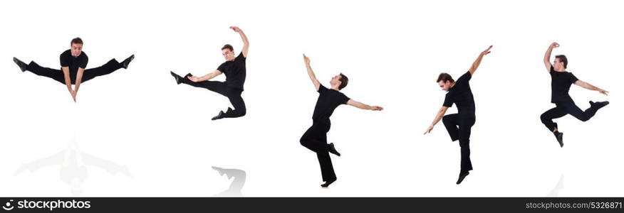 Dancer isolated on the white background