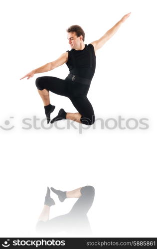 Dancer isolated on the white background