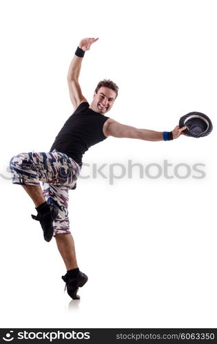 Dancer isolated on the white background