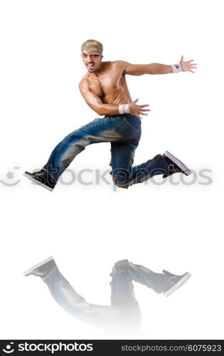 Dancer isolated on the white background