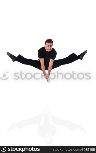 Dancer isolated on the white background