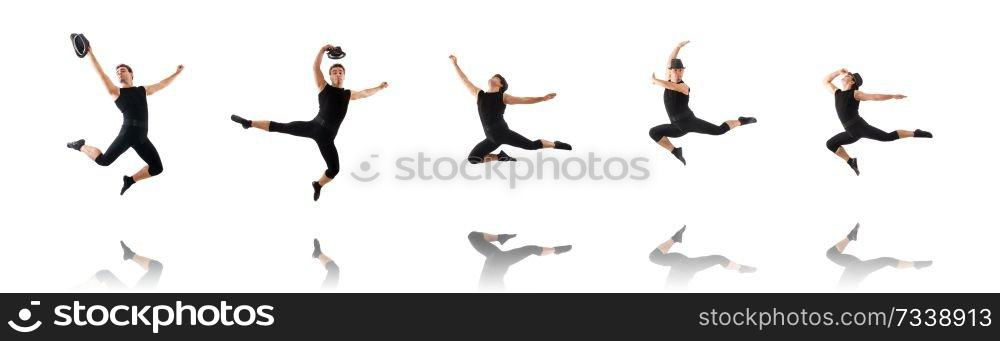 Dancer isolated on the white background