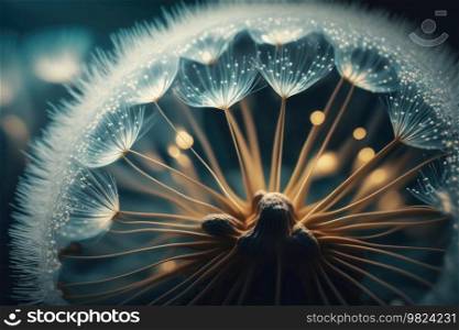 Dandelion flower. Illustration Generative AI