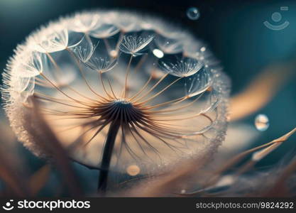 Dandelion flower. Illustration Generative AI