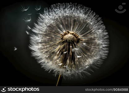 Dandelion Flower. Illustration Generative AI. Dandelion Flower. Illustration AI Generative