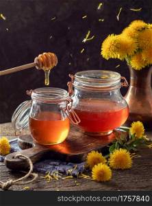 Dandelion honey - a syrup made from sugar and fresh Taraxacum flowers