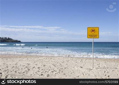 ""Dangerous Current" sign on Bondi beach, Sydney, Australia"