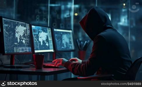 Dangerous Hooded Hacker Breaks into Data Servers