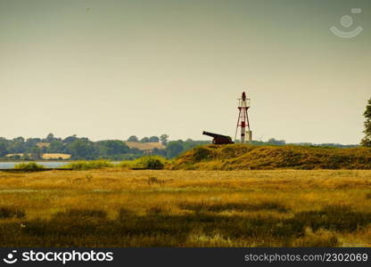 Danish coastal landscape in summer time.. Danish coastal landscape