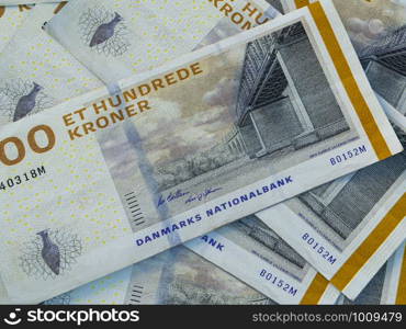 Danish krone.The official currency of Denmark, Greenland, and the Faroe Islands. Financial background. DKK. . Denmark currency. Money of Denmark, financial background. DKK. Macro shot