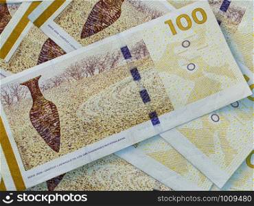 Danish krone.The official currency of Denmark, Greenland, and the Faroe Islands. Financial background. DKK. . Denmark currency. Money of Denmark, financial background. DKK. Macro shot