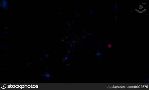 Dark 4k uhd ambient atmospheric glowing space particles 3d illustration background wallpaper art design. Dark glowing space particles 3d illustration background wallpaper art design