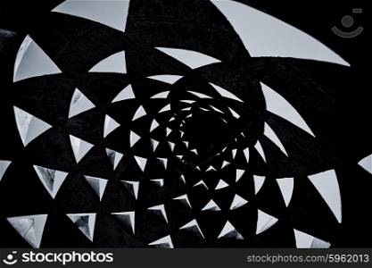 dark black and white triangle background