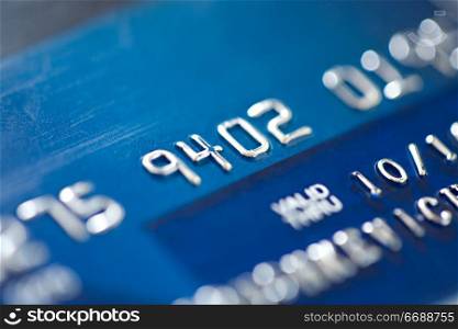 Dark blue bank credit card close upDark blue bank credit card close up