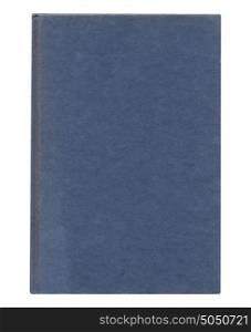 Dark blue book. Dark blue book cover isolated over white