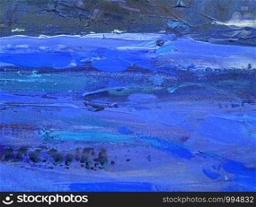 Dark blue color brushed stroke abstract art background.