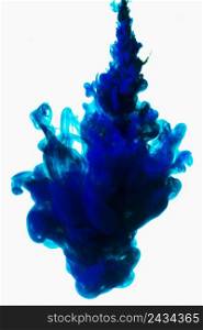 dark blue colored ink underwater