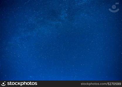 Dark blue night sky with many stars, galaxy background
