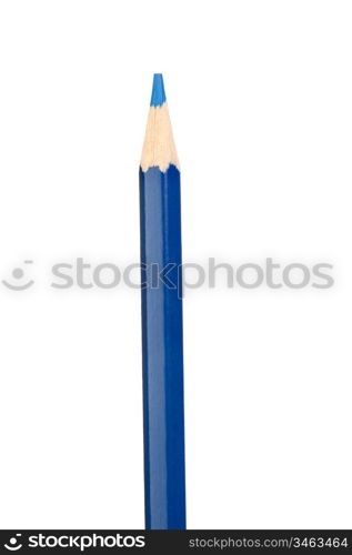 Dark blue pencil vertically isolated on white background
