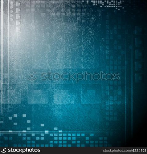 Dark blue tech background. Vector design eps 10