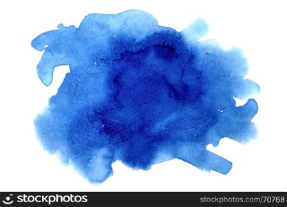 Dark blue watercolor stain - abstract background
