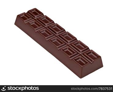Dark chocolate bar. File contains clipping path. Chocolate bar